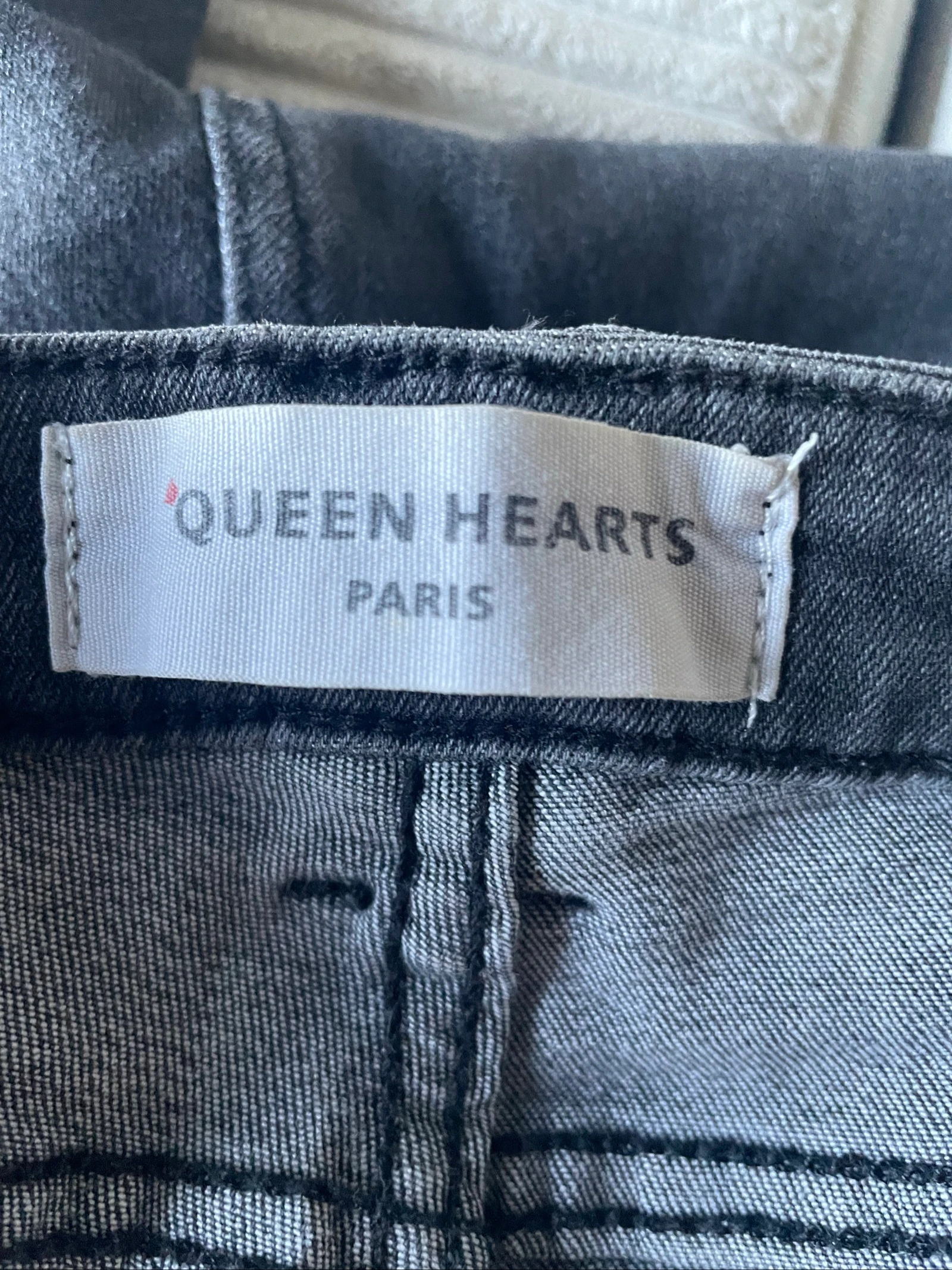 Grijze geborduurde jeans – photo 3